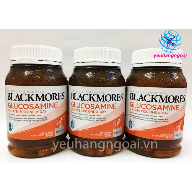 Thuốc hỗ trợ giảm sưng, viêm, đau xương khớp Blackmores Glucosamine Sulfate 1500 One-A-Day 180 viên của Úc