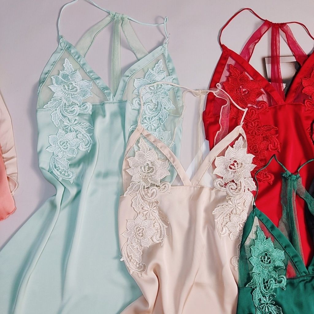 Váy ngủ sexy ❣️FREE SHIP❣️ Đầm ngủ sexy lụa Satin Chất Siêu Mát Dáng Siêu Xinh