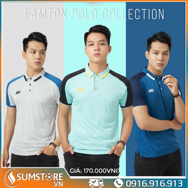 Áo Thun Polo Nam Nữ Famton Cao Cấp - 9 màu lựa chọn