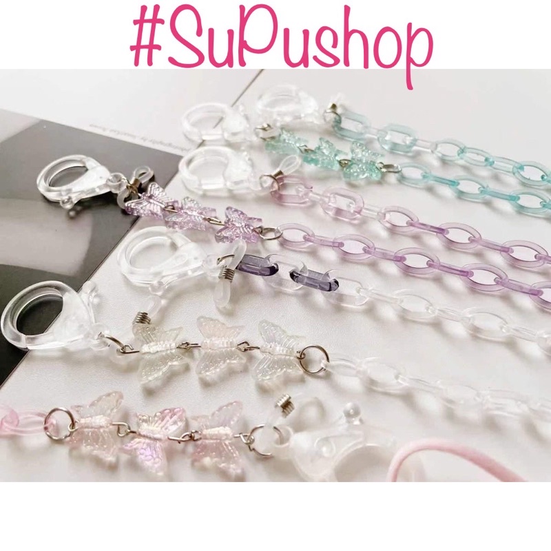 🎀⛓DÂY ĐEO KHẨU TRANG, MẮT KÍNH CHẤT NHỰA TRONG KẾT HỢP TAG BB⛓🎀