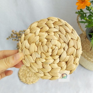 Miếng Lót Tròn Bằng Lục Bình D10 cm Vintage Trang Trí Nhà Quán Cafe