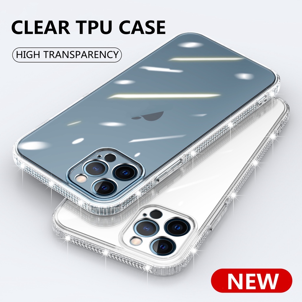 Ốp Điện Thoại TPU Mềm Trong Suốt Sang Trọng Cho iPhone 6 6S 7 8 Plus 14 Pro Max XS Max XR X 11 12 13 Pro Max 14 Plus SE 2020