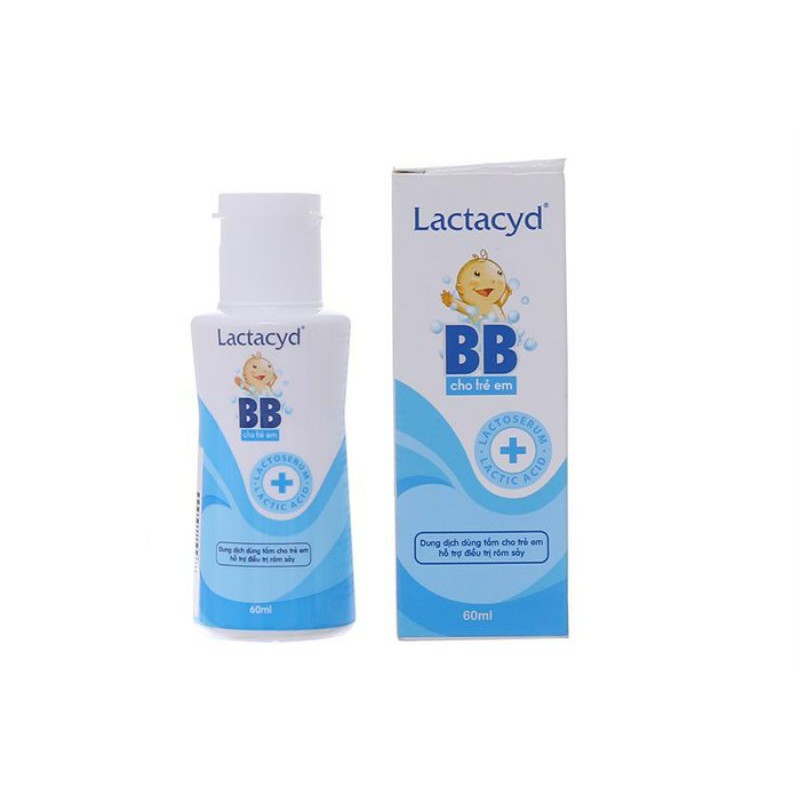 Sữa tắm trẻ em Lactacyd BB - Dùng cho trẻ bị rôm sẩy, hăm kẽ. Giúp nuôi dưỡng cho làn da bé luôn mềm mịn (Chai 60ml)