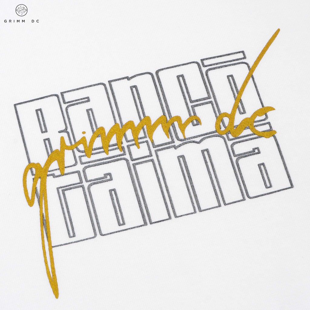 Grimm DC Áo tay dài Sống cho hết đời thanh xuân 2 phối màu đen và trắng