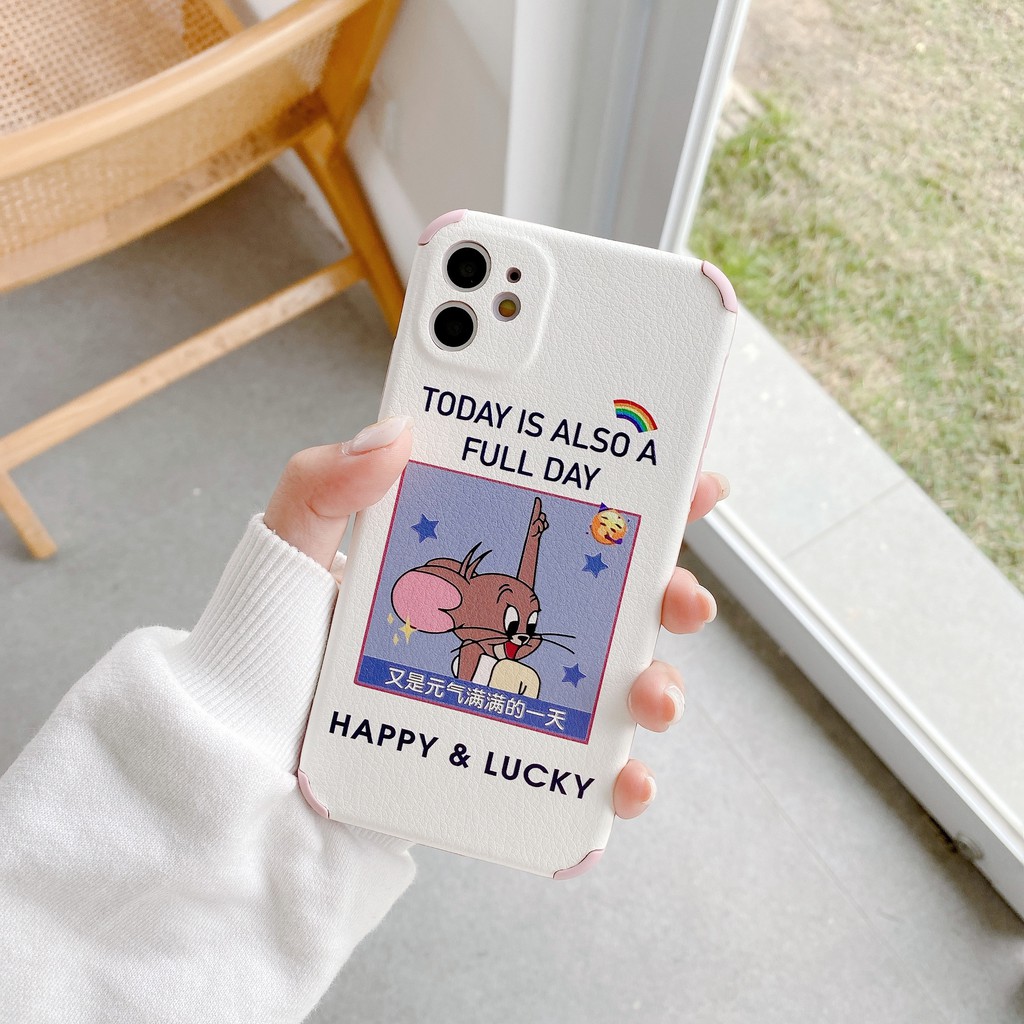 Cute cat and mouse mobile phone case is suitable for iphone12 mobile phone case lamb skin vitality mouse rich cat all-inclusive mobile phone case iphone11 mobile phone case soft case xr fine hole four corners anti-fall mobile phone