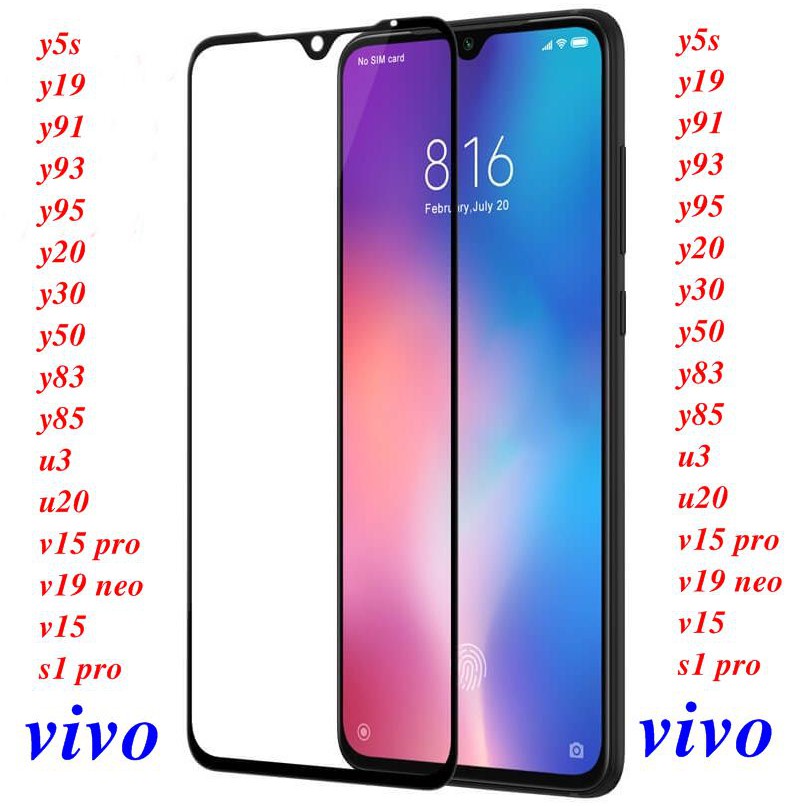 kính cường lực vivo U1 u3 u20y5s y19 y91 y93 y95 y50 y30 y20 y83 y85 v15 v9 s1 pro v15 pro v19 neo full màn cao cấp