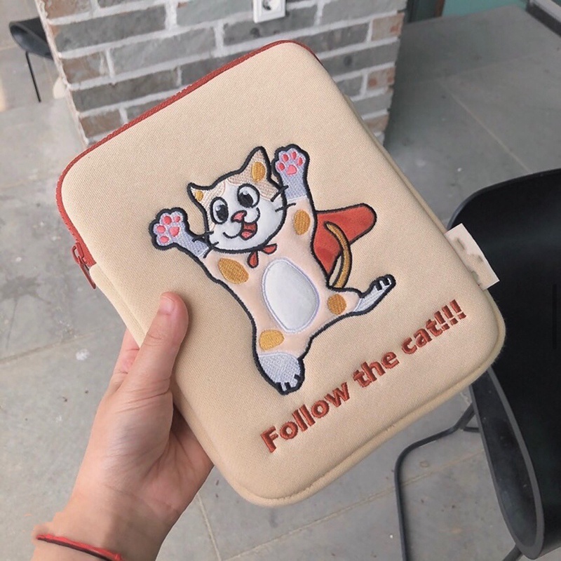 IELGY Túi Xách Đựng Máy Tính Bảng In Hoạt Hình Kiểu Hàn Quốc Dễ Thương Cho Bạn Gái