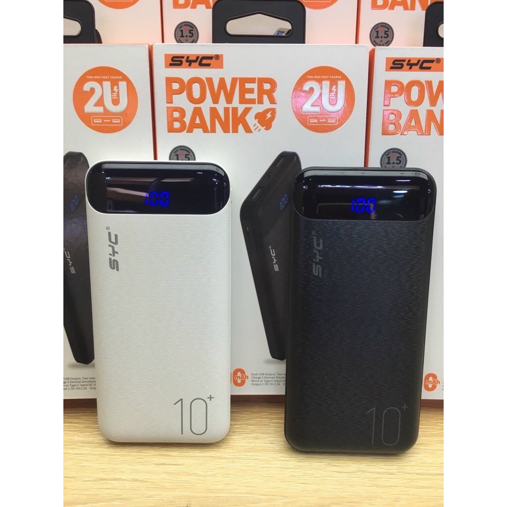 Sạc pin dự phòng power 10000mah,20000mah syc hàng cao cấp chính hãng 100%_B104
