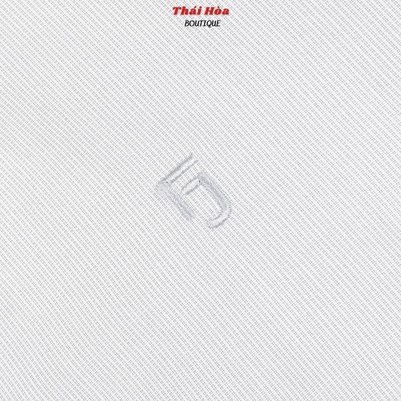 Áo sơ mi nữ công sở trắng cao cấp dài tay đẹp kẻ tăm caro chìm cotton Thái Hòa 631-30-01