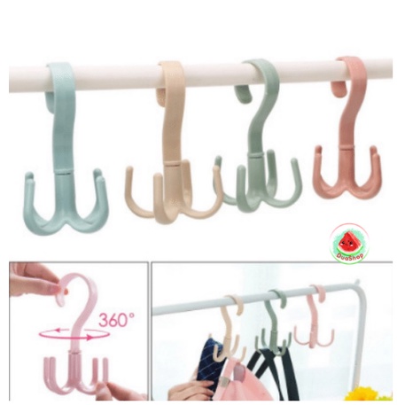 Móc treo đa năng 4 móc - Móc treo túi/ khăn/ chìa khóa DUASHOP