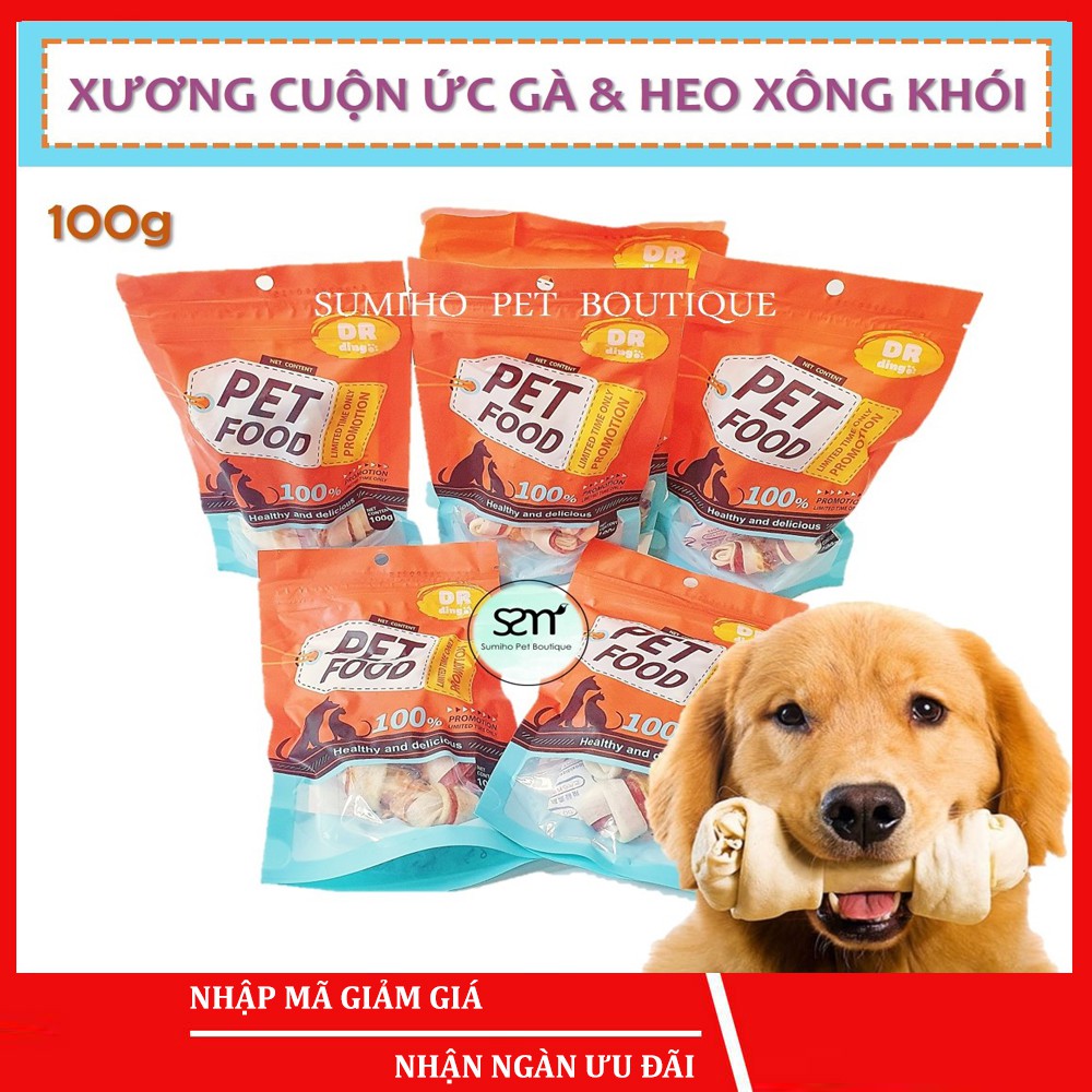 Xương cuộn ức gà dành cho chó Dr.Dingo (100gr/4 cây)