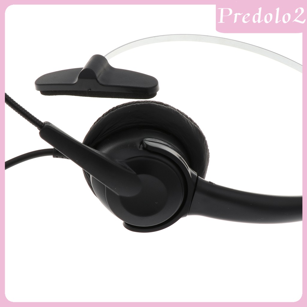 [PREDOLO2] 3.5mm Call Center Telephone Headphone w/ Noise Cancelling Monaural Headset