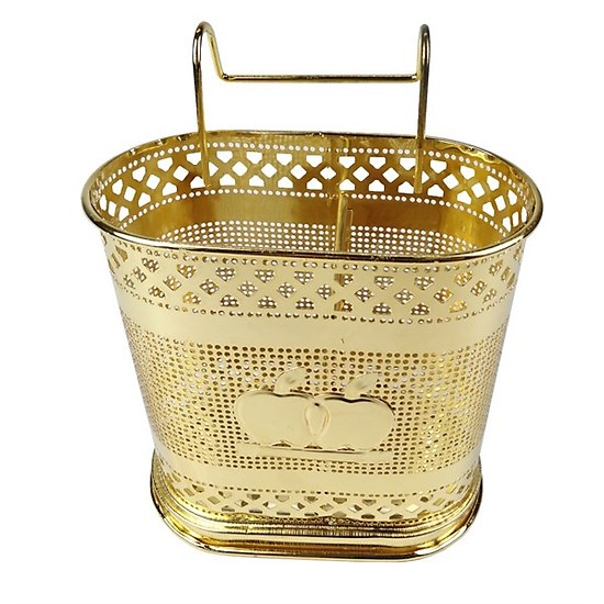 Ống Đựng Đũa, Đựng Thìa Dĩa Mạ Vàng 2 Ngăn KT: 20 x 18 x12 (cm).