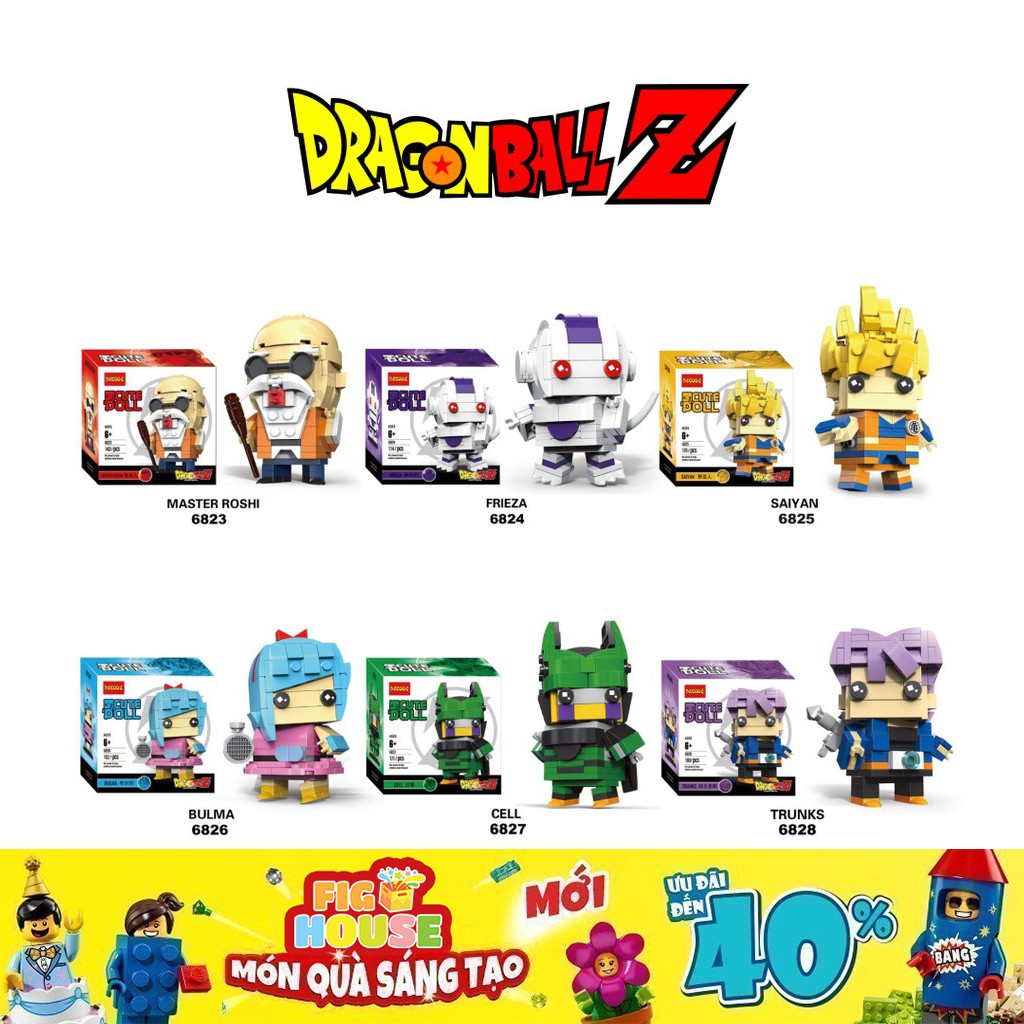 Break Headz Cute Doll Các Nhân Vật Dragon Ball Z - Đồ Chơi Lắp Ráp 6823-6828