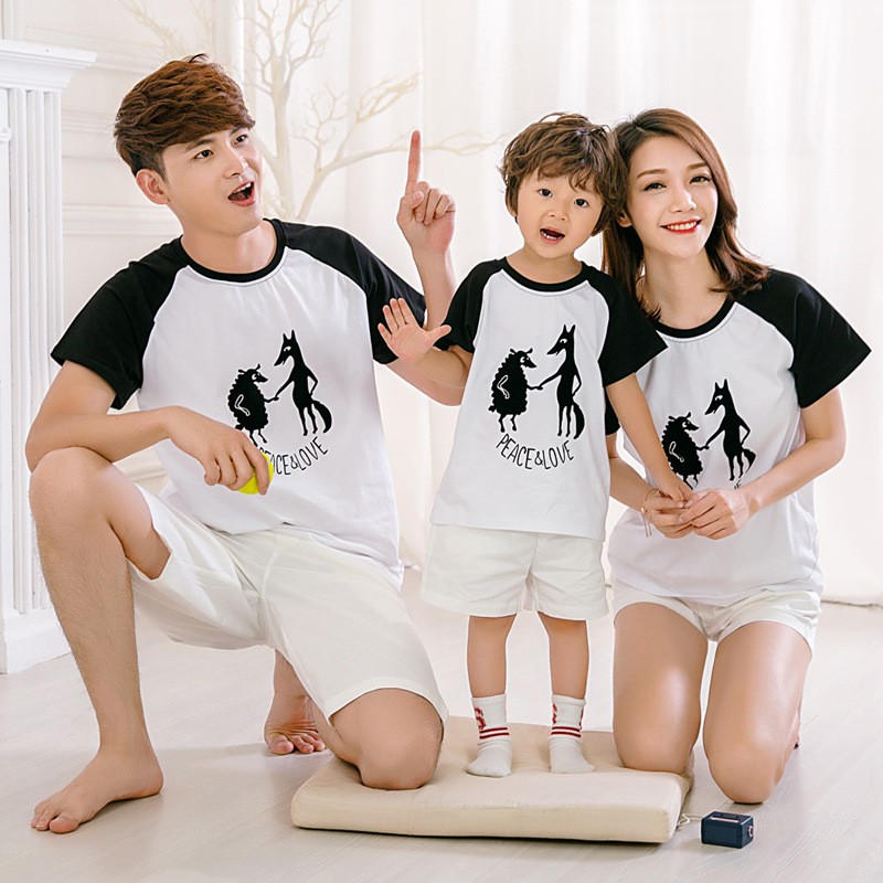 Áo gia đình cao cấp cho cả nhà chất cotton co dãn 4 chiều đẹp