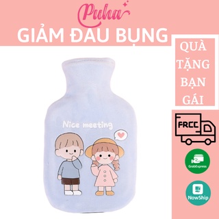 Túi chườm nóng lạnh đa năng PUHA 350ml chườm đau bụng kinh nguyệt