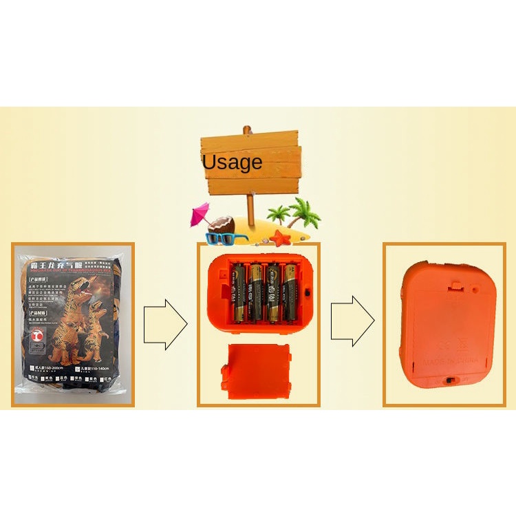 Bộ Trang Phục Bơm Hơi Hóa Trang Khủng Long Bơm Hơi Dành Cho Gia Đình