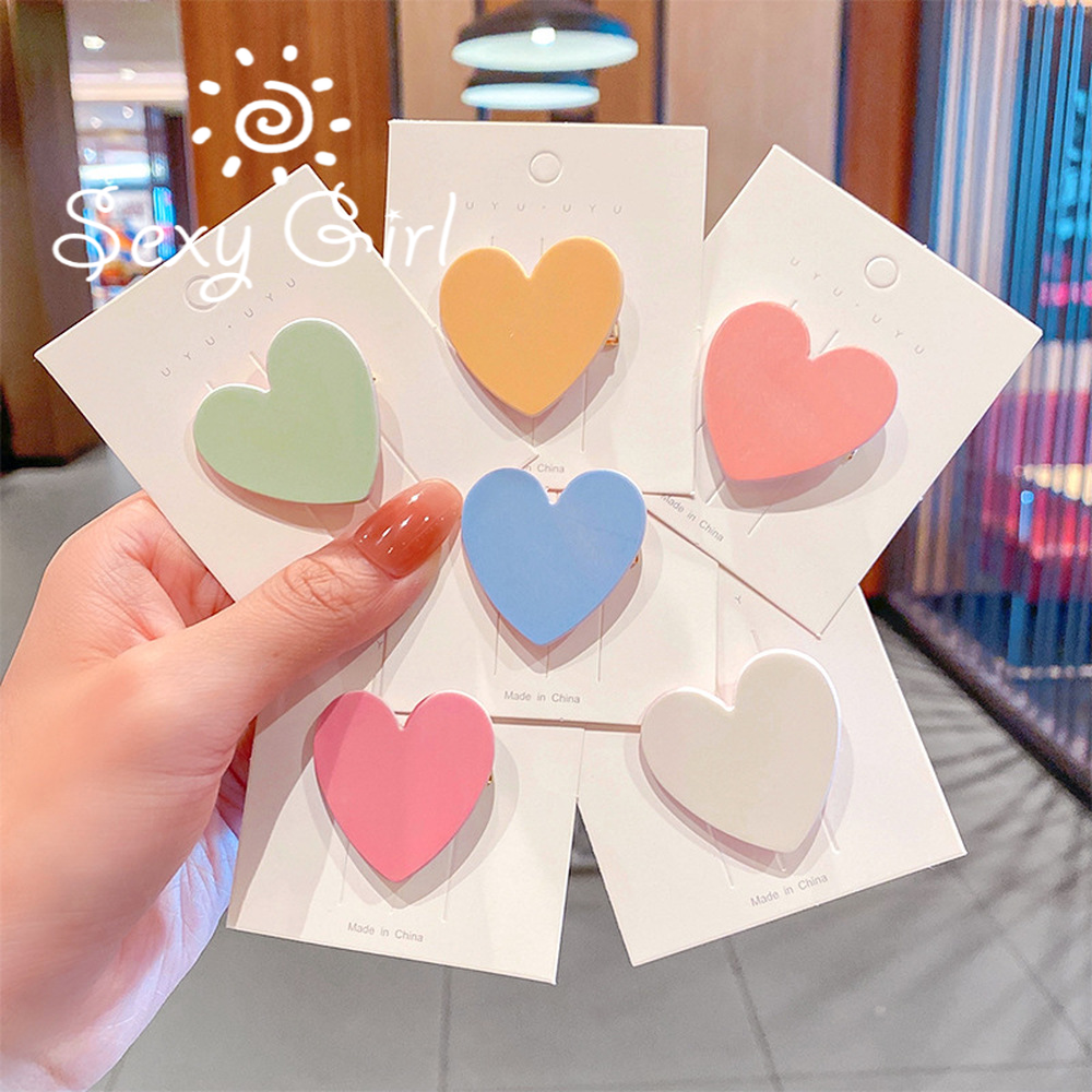 Kẹp tóc mặt hình trái tim xinh xắn đáng yêu dành cho nữ