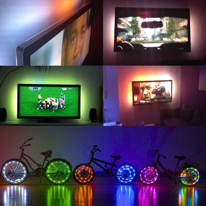 Dây Đèn LED 30 Bóng 5V 3528 RGB USB Chống Nước Trang Trí TV