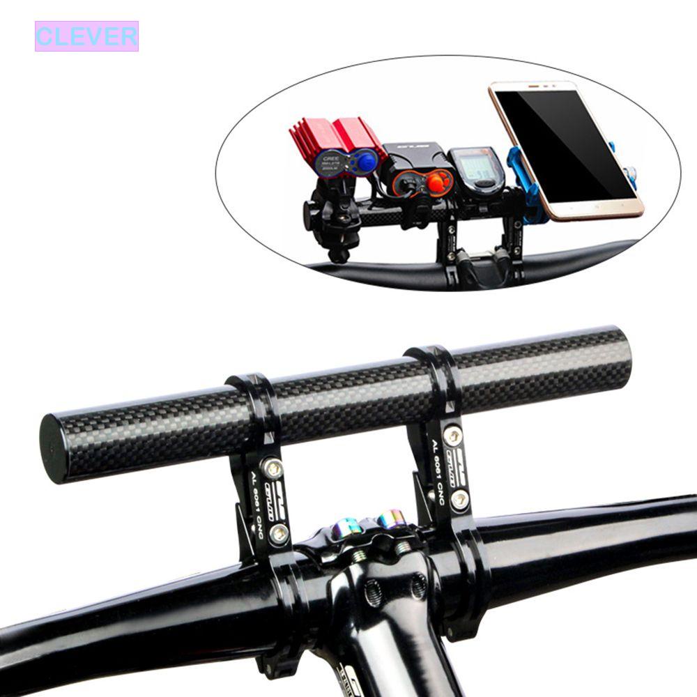 CLEVER Mountain Bike Handlebar Extender Bicycle Fiber Double Tube Bracket Lamp Mount Front Fashion Outdoor Aluminum Alloy