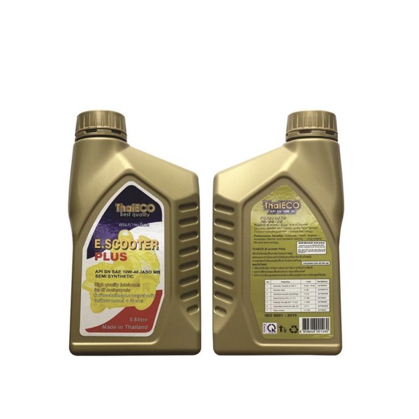 Dầu nhớt ThaiEco E.Scooter API SN 10W40 SEMI SYNTHETIC (0.8 L lít - dùng cho xe SH, Vespa, ab, pcx scr 800ml TỔNG HỢP