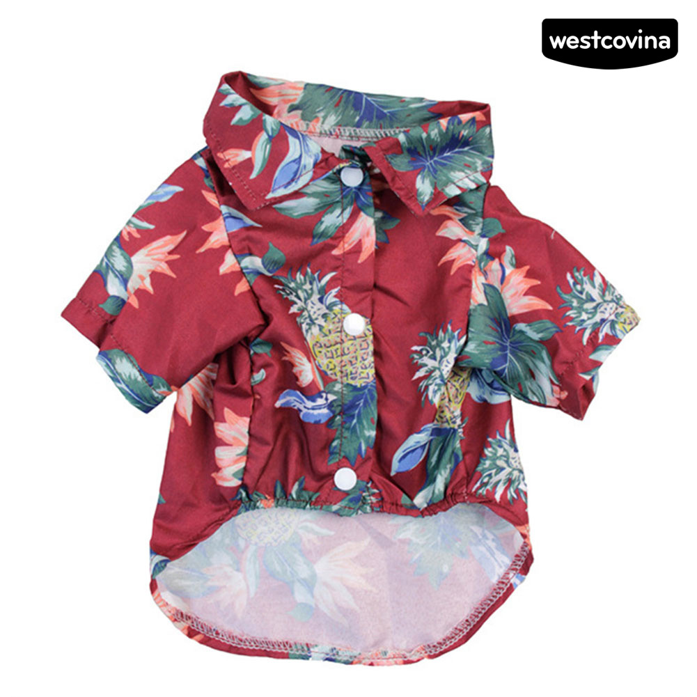 Áo Sơ Mi In Họa Tiết Cây Dừa / Quả Dứa Thời Trang Mùa Hè Cho Cún Cưng