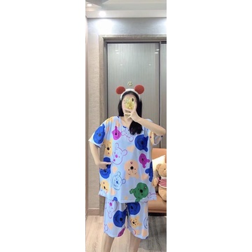 bộ đồ bigsize, bộ thun size lớn mặc nhà, đồ ngủ to từ 75kg - 110kg, ngang áo 65cm/ freeship extra | BigBuy360 - bigbuy360.vn