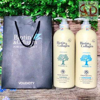 Cặp Dầu Gội Xả Biotin Collagen Trắng | Giảm Rụng Tóc,Phục Hồi Tóc Khô Xơ, Hư Tổn, Hàng Chính Hãng 1000ml | BigBuy360 - bigbuy360.vn