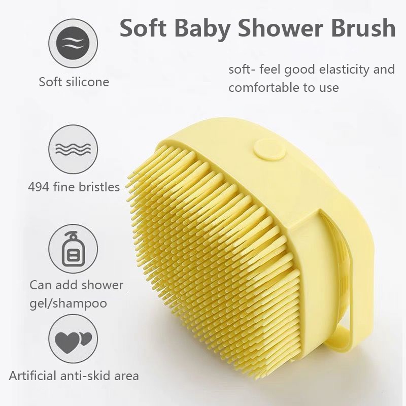 Bông tắm silicon có ngăn tạo bọt massage dịu nhẹ mềm mại