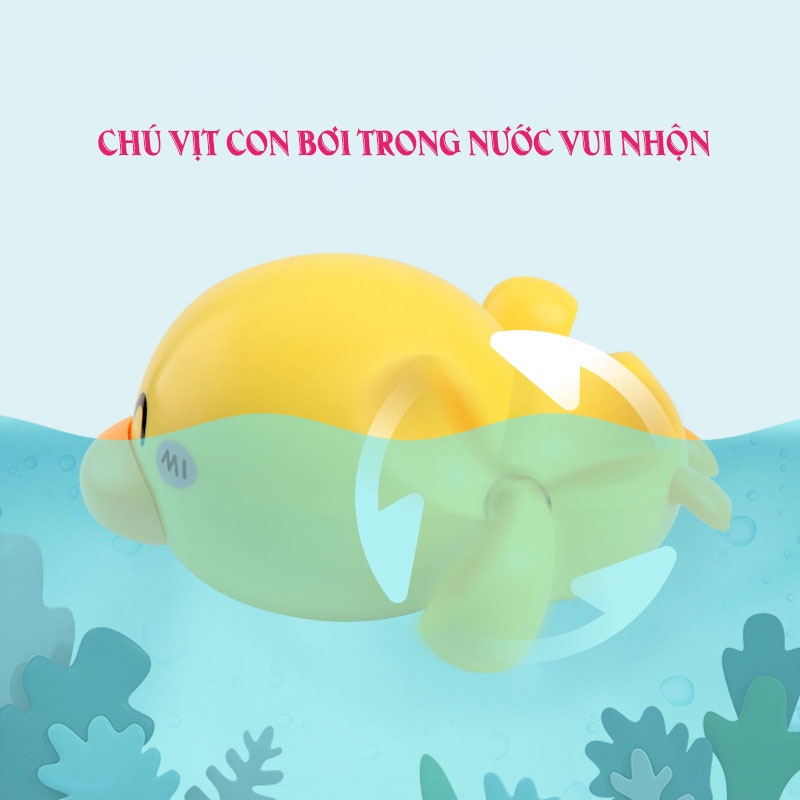 ĐỒ CHƠI NHÀ TẮM VỊT BƠI RÙA BƠI VẶN CÓT CHẤT LIỆU AN TOÀN CHO BÉ YÊU BƠI TRONG NƯỚC