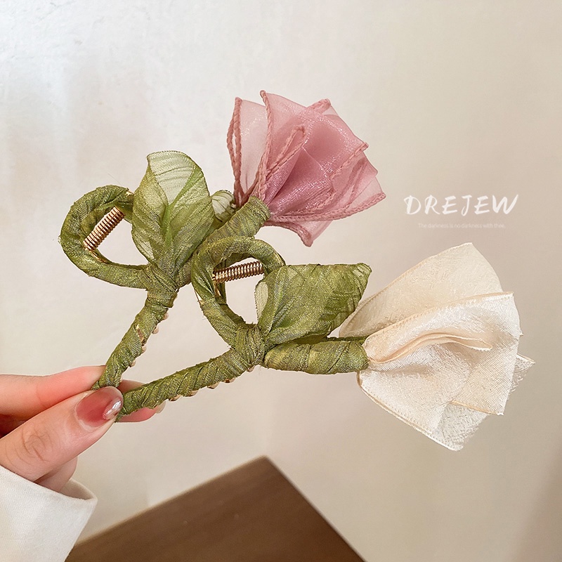 DREJEW Kẹp tóc hoa tulip nhỏ xinh phong cách mori thời trang