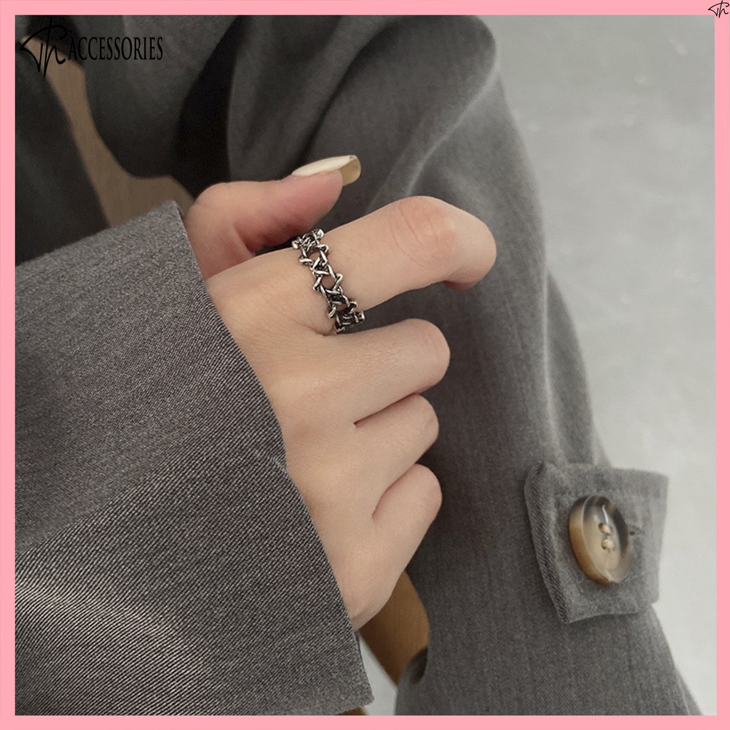 Nhẫn Cá Tính, THiết Kế Ngôi Sao 6 Cánh Phong Cách Cổ Điển, Độc Đáo N009