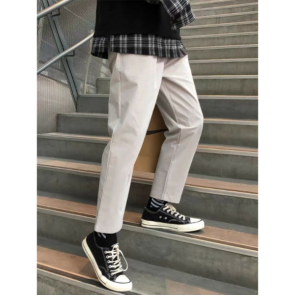 Quần kaki baggy nam nữ ống suông Ulzzang