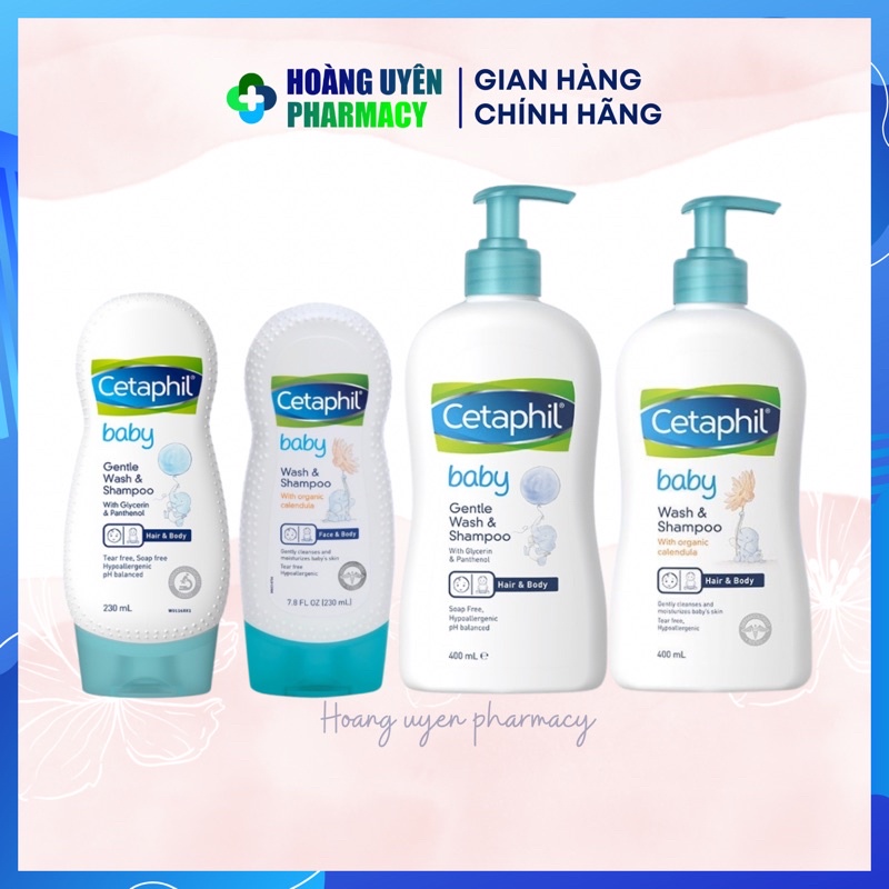 Sữa tắm gội cho em bé Cetaphil baby gentle wash & sampoo 400ml