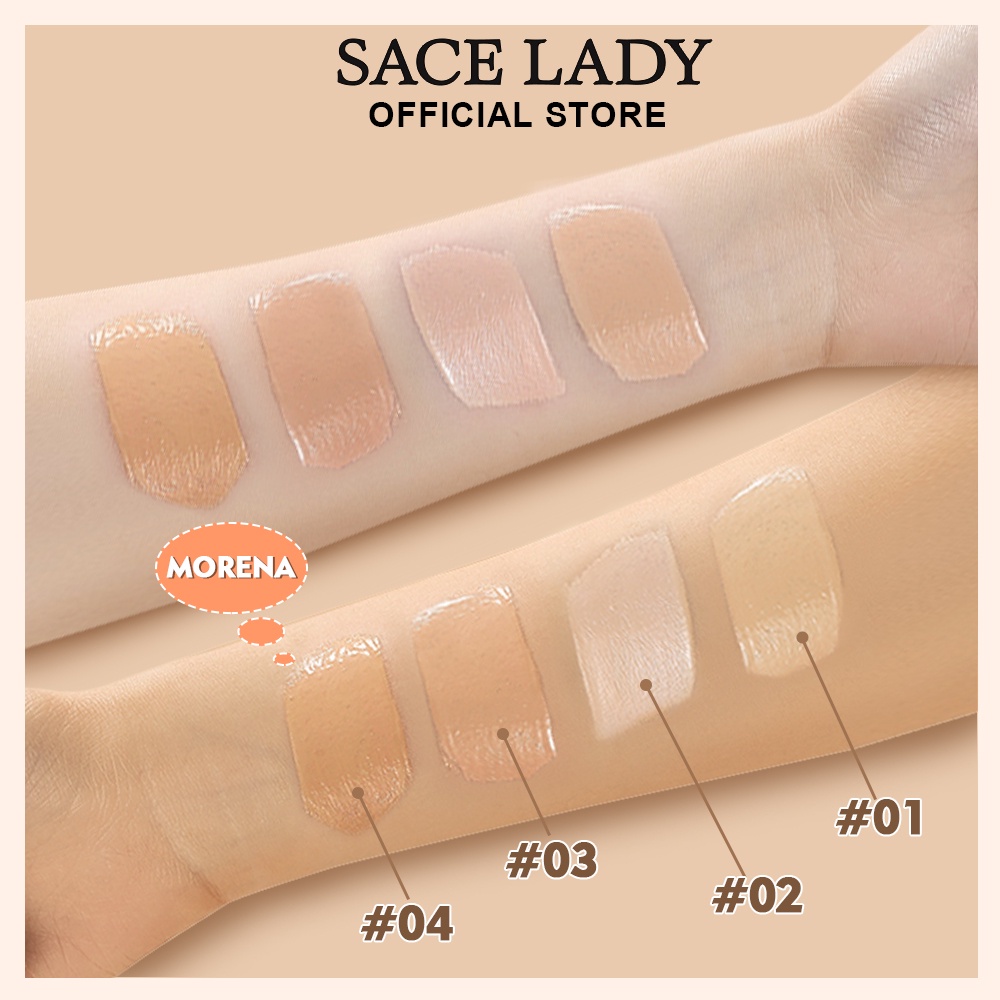Phấn nước ANNIES SACE LADY BB CC đánh nền kiềm dầu hoàn tự nhiên với bông trang điểm