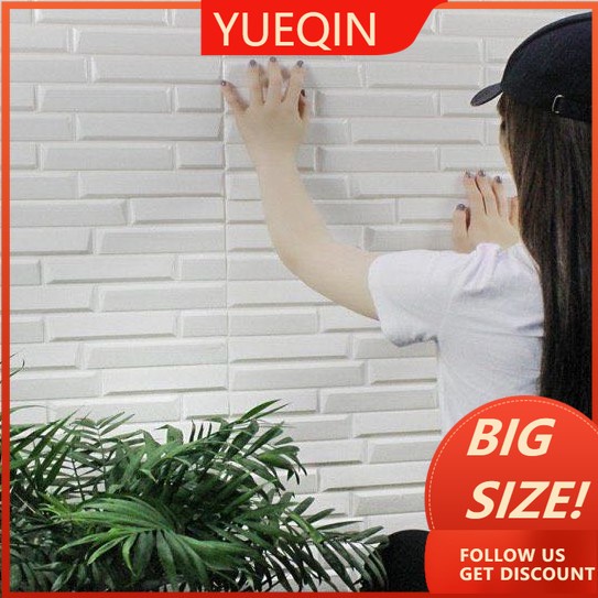Độ dày 8mm 70x77 cm Giấy dán tường gạch 3D mới có nhãn dán tường Pe Foam chống thấm nước tự dính