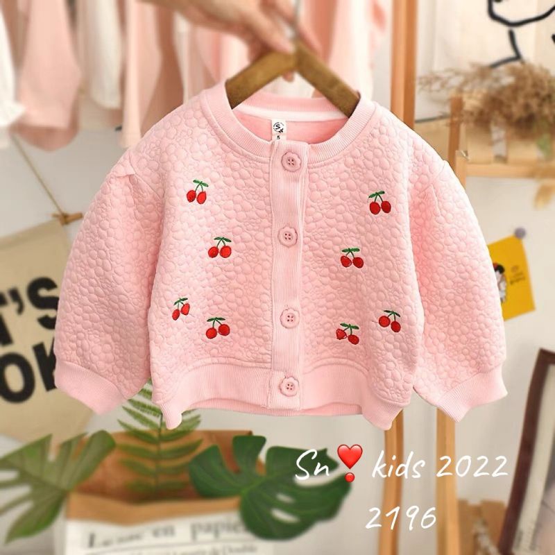 Áo cardigan cho bé gái SIZE ĐẠI 10-32kg chất xốp hoa Áo khoác ngoài thu đông cho bé 1 2 3 4 5 6 7 8 9 10 11 12 13 tuổi
