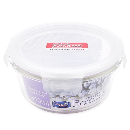 Hộp Thủy Tinh Chịu Nhiệt Lock&Lock Glass Euro 650ml LLG831