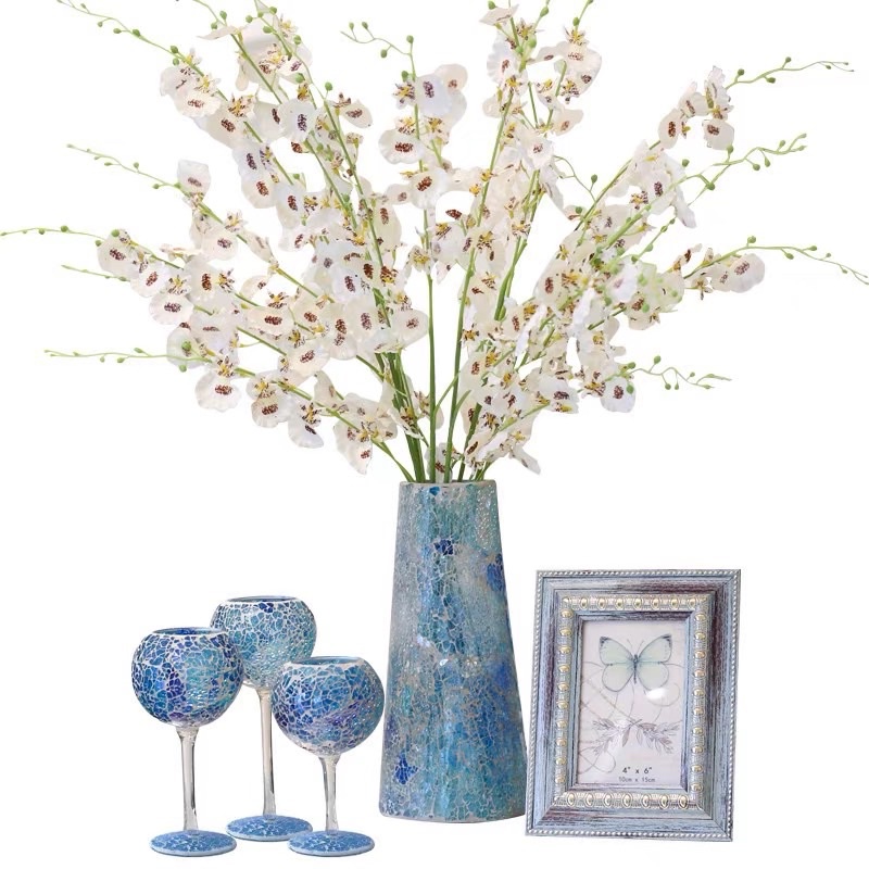 Hoa lụa cao cấp trang trí mô phỏng lan khiêu vũ sang chảnh hàng đẹp phong cách Bắc Âu