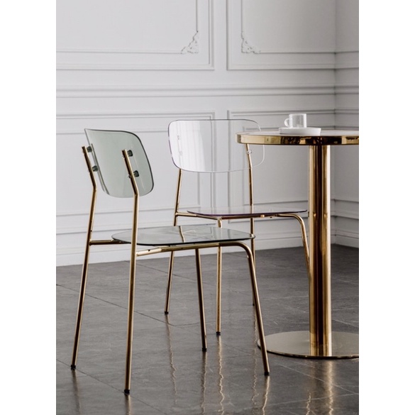 Ghế tựa lưng thư giãn acrylic trong suốt phong cách hiện đại