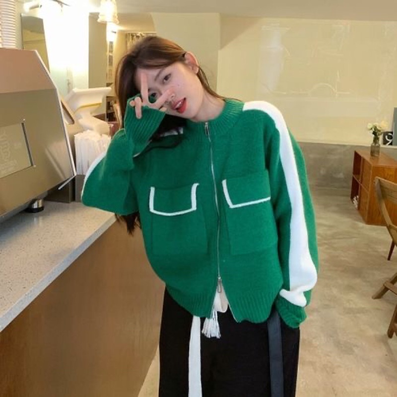 ÁO KHOÁC LEN KHOÁ KÉO