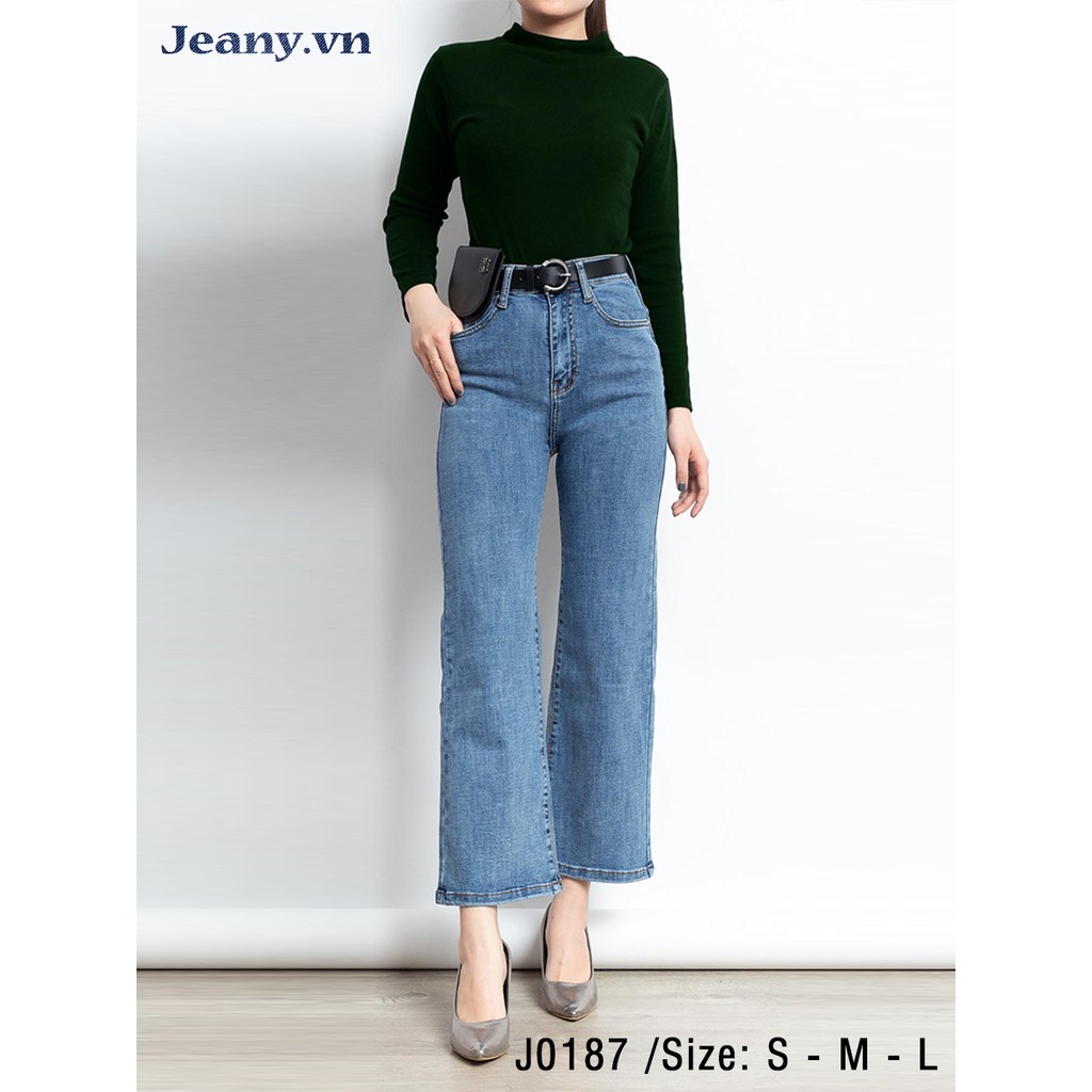 Quần Jean Ống Suông Kèm Belt Túi Da J0187