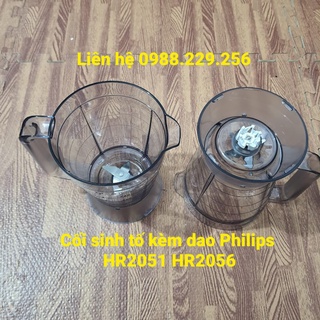Phụ kiện máy xay- Cối xay sinh tố kèm dao dùng cho máy xay Philips HR2051/ HR2056