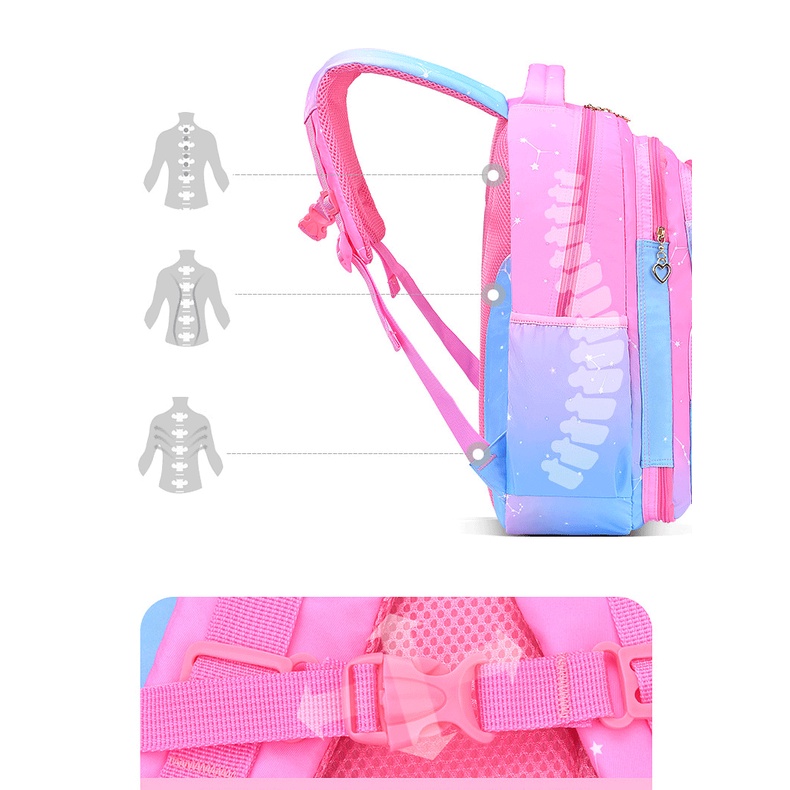 Balo cao cấp Beauty cho bé gái cấp 1, 2 siêu đẹp, cặp sách siêu nhẹ chất dày dặn, bền đẹp cho học sinh tiểu trung học