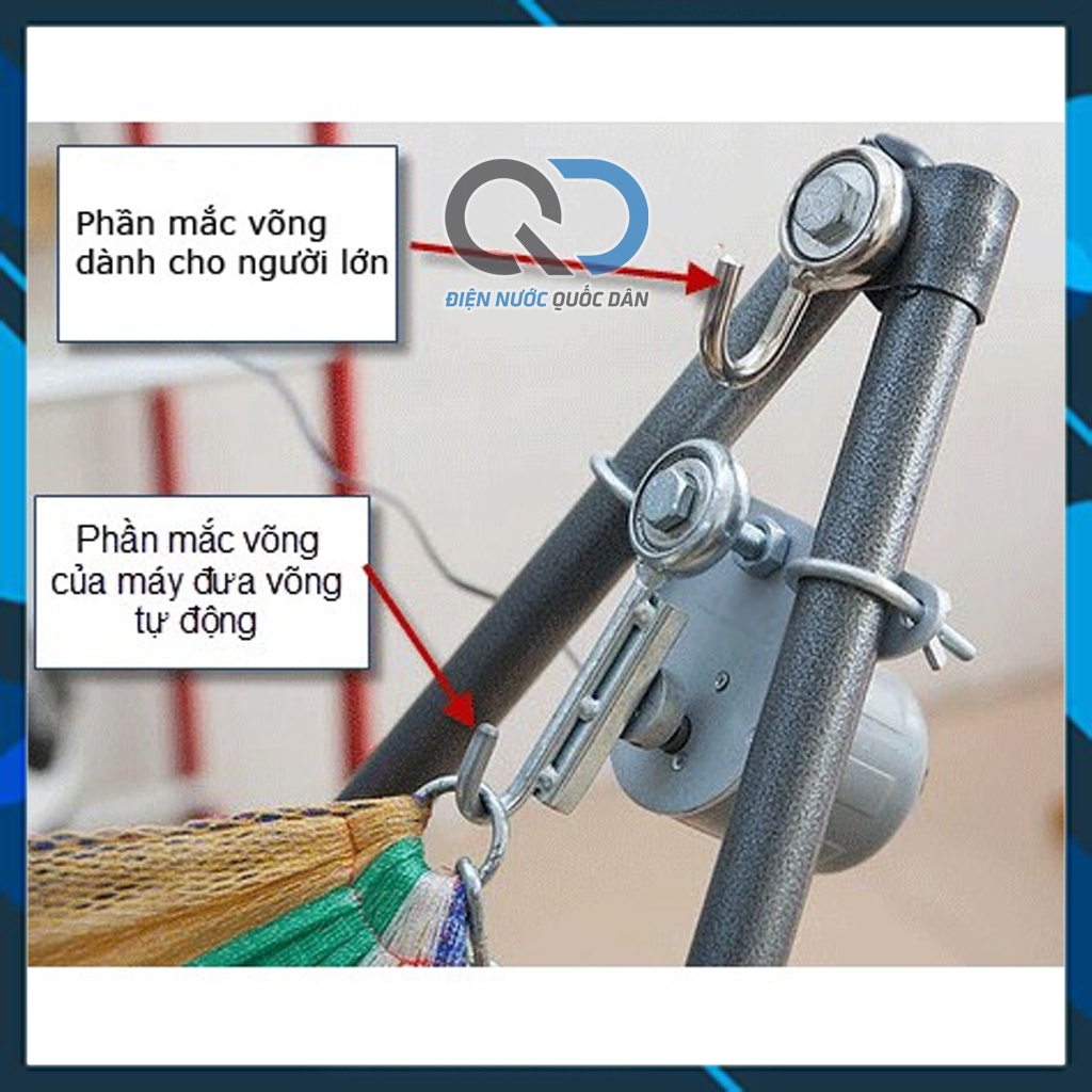 Máy đưa võng tự động Sbaby dùng bằng điện - Bảo hàng chính hãng 12 tháng