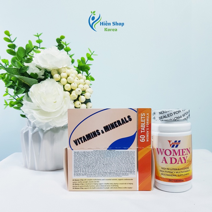 Viên uống vitamin và khoáng chất VH - WOMEN A DAY CỦA MỸ HỘP 60 VIÊN