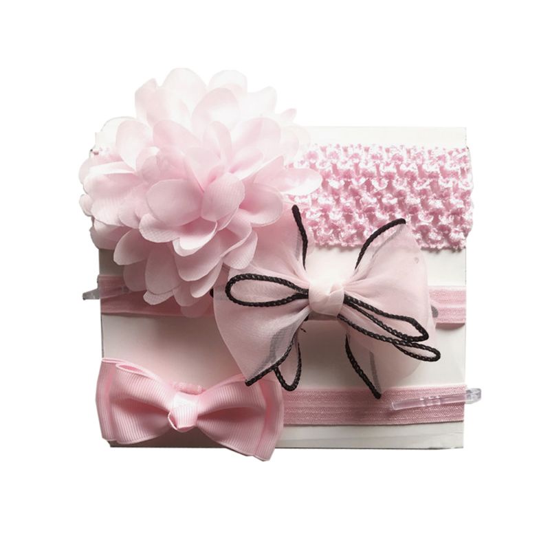 Set 3 Băng Đô Cài Tóc Co Giãn Thời Trang Cho Bé Sơ Sinh