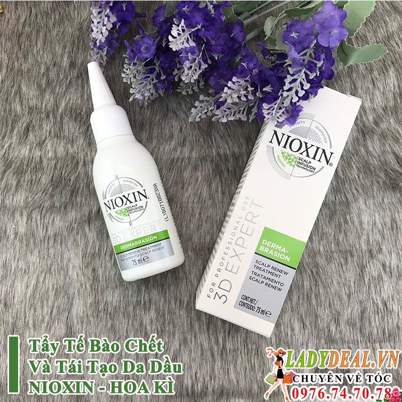 [ Mẫu Mới 2019 ] Tẩy tế bào da đầu Nioxin scalp renew 75ml