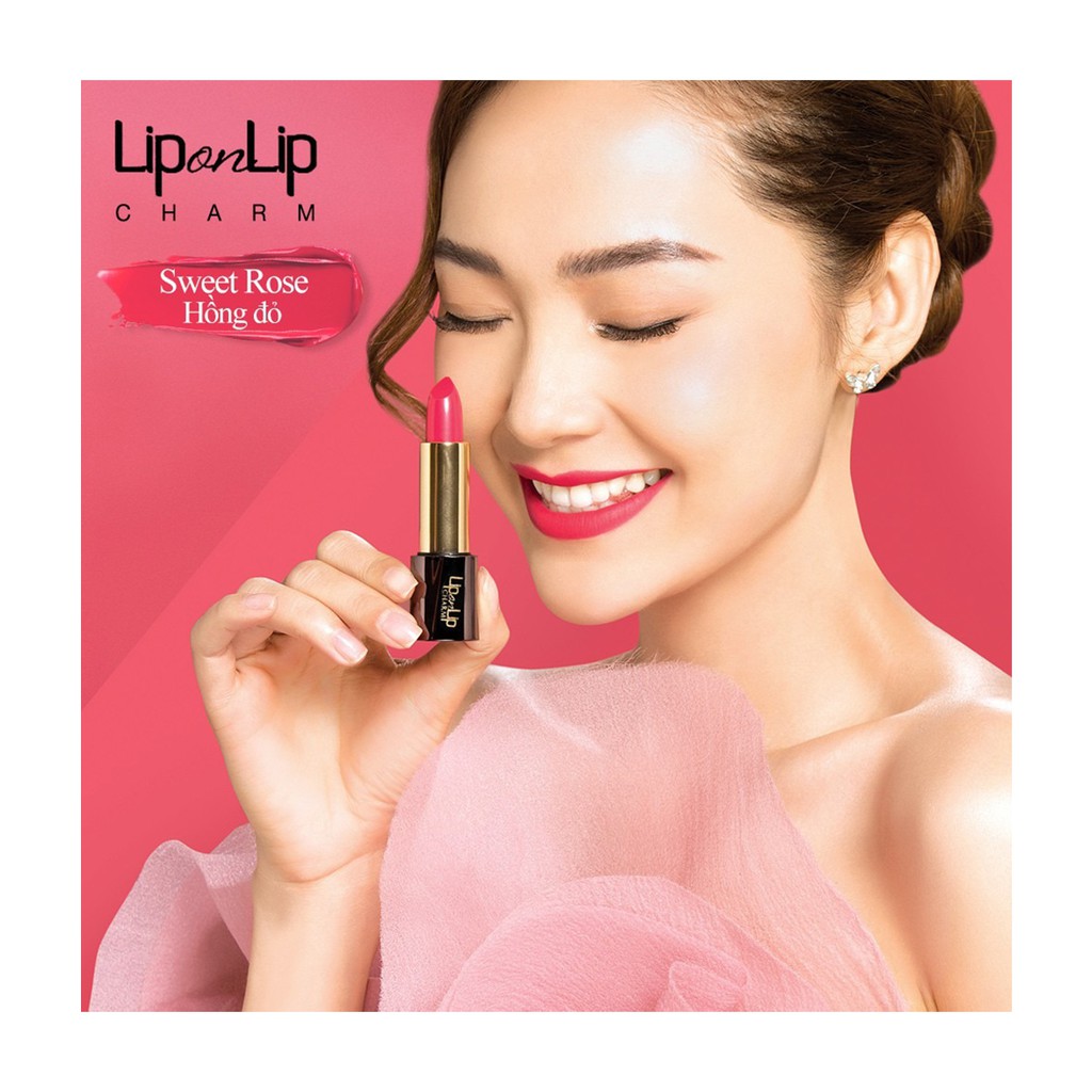 Son lì Lip On Lip Charm Collagen siêu mịn, tone màu hiện đại 4g