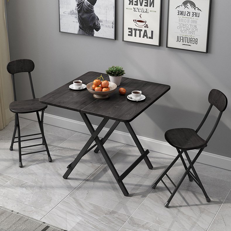 Bộ Bàn Ăn Kèm Ghế Kích Thước 80 x 80 x 74 cm, Bàn Ghế Đa Năng Hai Mảnh Gấp Gọn